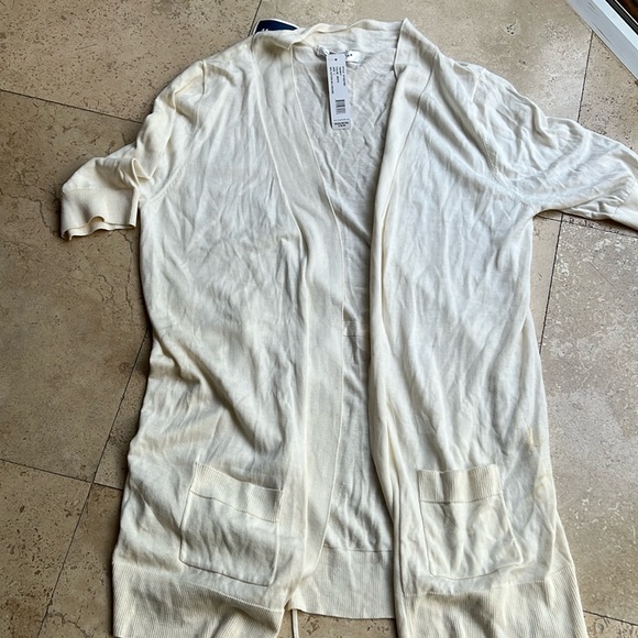 COPY - AUGUST SILK CREAM LONG CARDIGAN XL - Picture 5 of 5